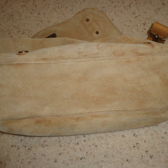 Free People Mojave Messenger Bag Leather Distressed Tan Adj Strap - Picture 13 of 14